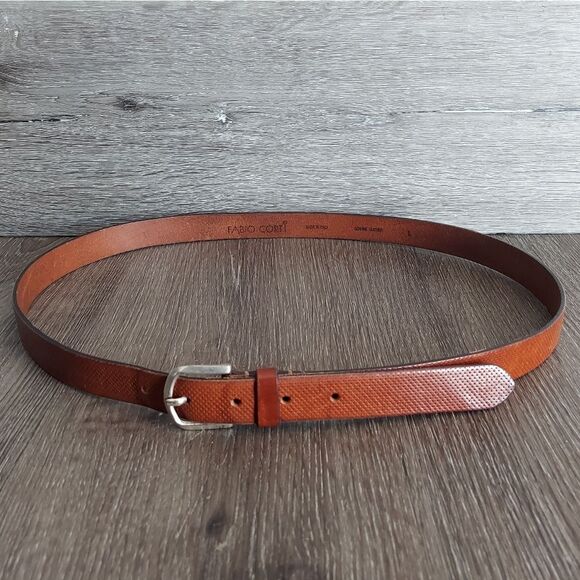 Vintage Fabio Corti Italian Leather Belt Large - Picture 1 of 6